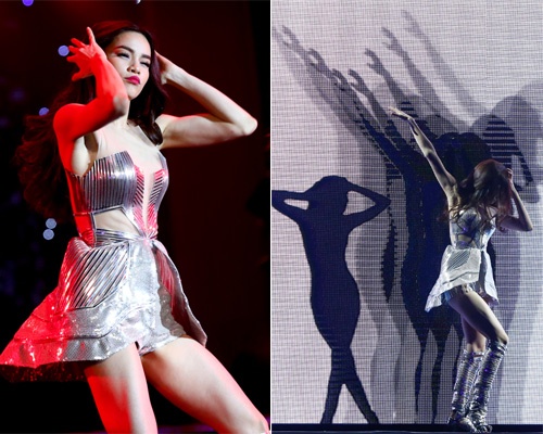 Ho Ngoc Ha boc lua trong tiet muc mua bong doc dao hinh anh