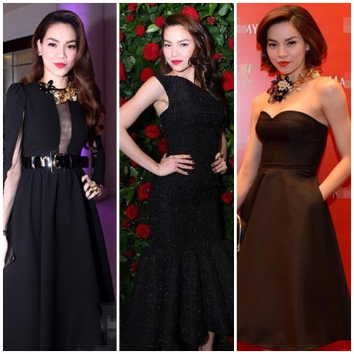Lúc lại kiều diễm sang trọng và cổ điển trên sân khấu trong váy đen xòe, váy đuôi cá cách điệu.