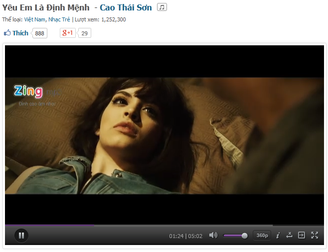 Hình ảnh trong MV Yêu em là định mệnh.