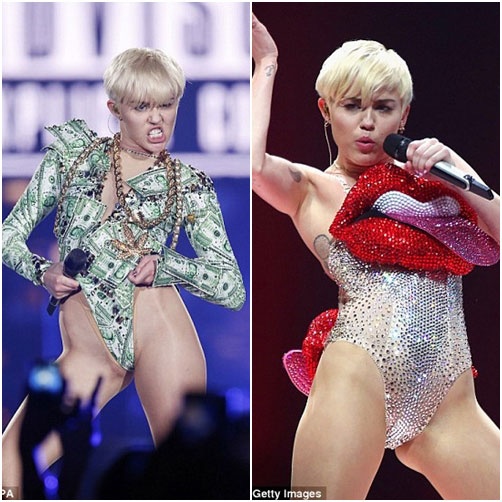Miley Cyrus là ngôi sao trẻ dẫn đầu trào lưu áo tắm high-cut. Cô nàng thậm chí còn sử dụng kiểu áo tắm này làm trang phục biểu diễn trên sân khấu ca nhạc