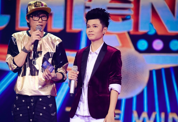 Co gai duoc Hoai Linh khen dep trai gay chu y voi khan gia hinh anh