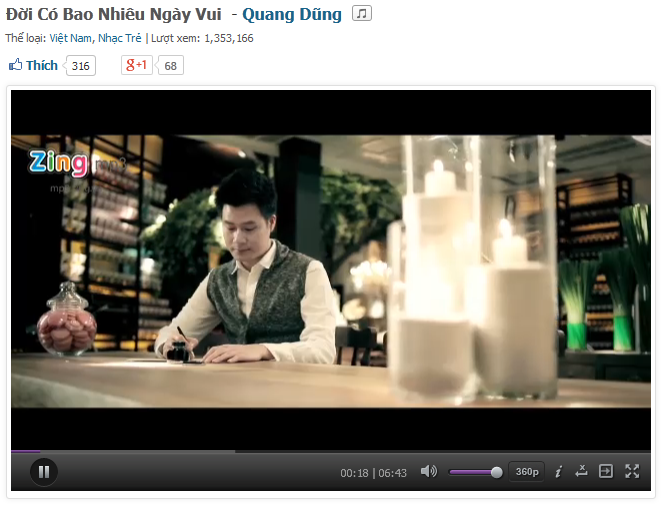 MV moi cua Quang Dung bat ngo thang tien tren BXH Zing hinh anh