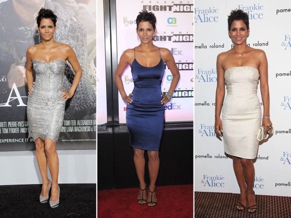 Halle Berry tự hào về thân hình mảnh mai của mình. Cô thích khoe những đường cong quyến rũ trong bộ đồ bó sát.