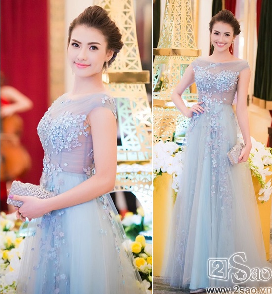 Hồng Quế thuyết phục mọi ánh nhìn trong chiếc váy ren nhã nhặn.