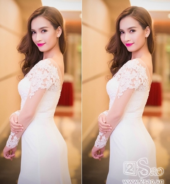 Ái Phương khéo léo khoe đường cong quyến rũ.