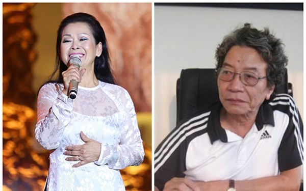 Ca sĩ Khánh Ly ( trái) và nhạc sĩ Phó Đức Phương ( phải).