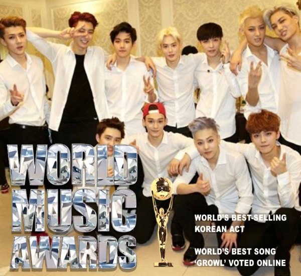 Nhóm EXO (Hàn Quốc) giành 2 giải.