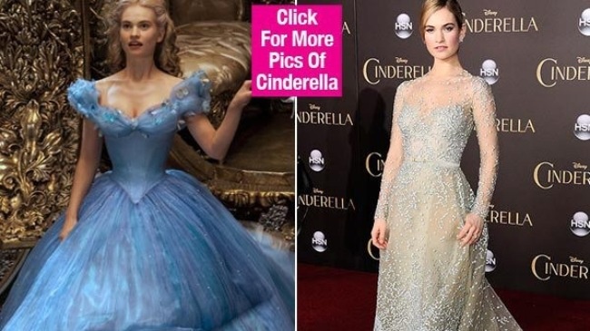 Lily James bị tố photoshop vòng eo trong phim Cinderella (Ảnh: Hollywood Life) thích