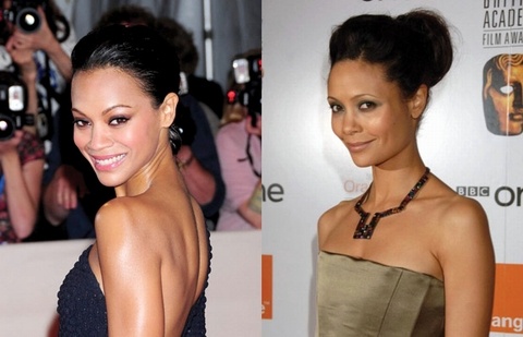 Hai ngôi sao da màu Zoe Saldana và Thandie Newton nhiều lần khiến khán giả giật mình và nhầm lẫn họ với nhau bởi sự tương đồng đến kỳ lạ này.