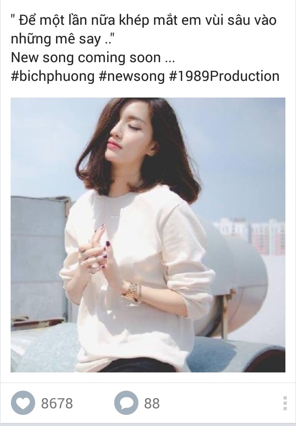 Hình ảnh ngọt ngào của Bùi Bích Phương