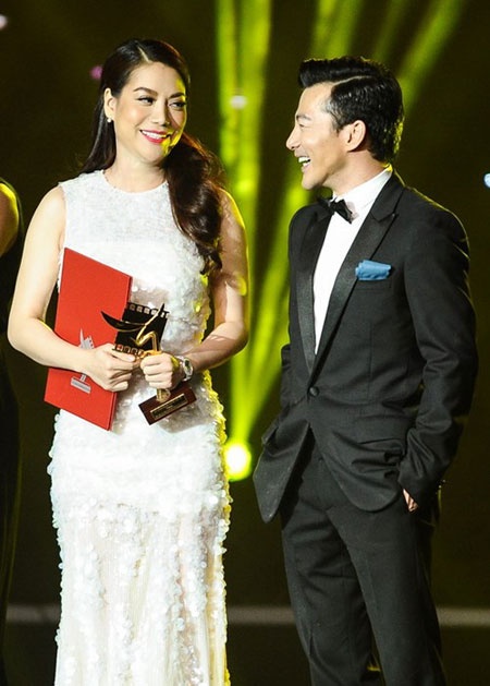 Trần Bảo Sơn và Trương Ngọc Ánh tại lễ trao giải Cánh Diều Vàng.