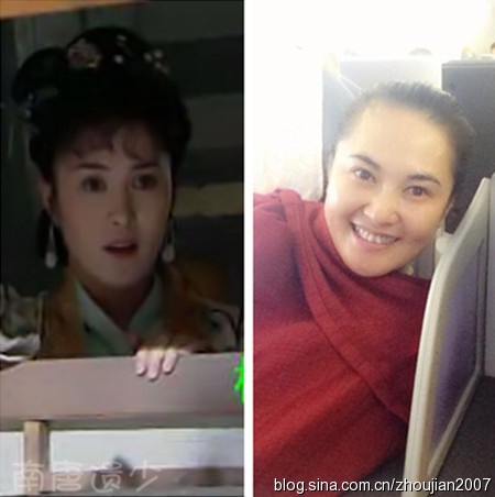 Vợ của Lâm Xung do Vương Tinh Hoa đóng. Năm tháng khiến cô béo lên khá nhiều. Thủy Hử, Tam Quốc, diễn viên, ngày ấy.