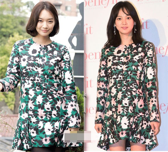 Shin Min A và Yoon Seung Ah thể hiện vẻ đẹp tươi tắn với váy họa tiết hoa dáng suông.