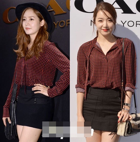 Sung Yu Ri và So Yi Hyun đều yêu thích áo kẻ sọc. Cả hai có cách mix đồ gần tương tự và không ai nổi trội hơn ai.