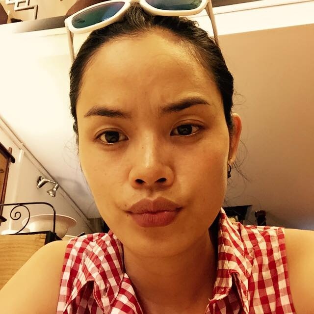 Trần Hiền là một trong những cô nàng khá chăm chỉ để mặt mộc.