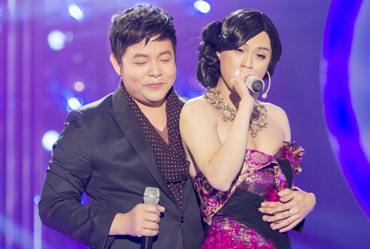 Thanh Duy thay Le Quyen lam nguoi tinh san khau cua Quang Le hinh anh