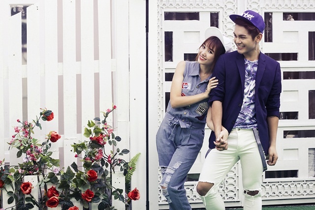 Sơn Ngọc Minh và Hari Won trong MV mới.