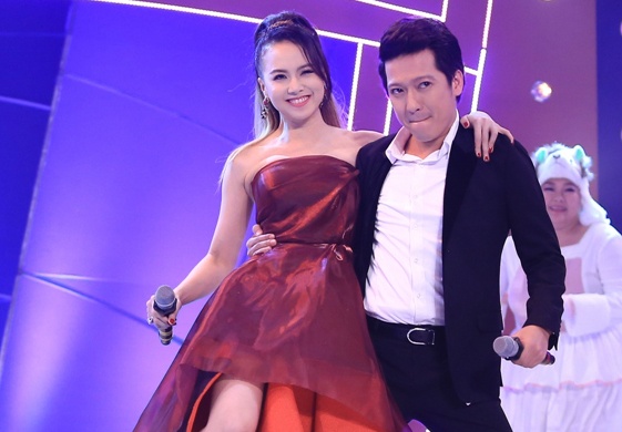 Dinh Ngoc Diep lao dao khi bi Truong Giang choc gheo hinh anh