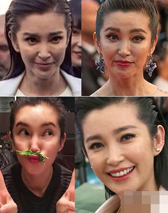 Lý Băng Băng trông xấu tệ trong nhiều hình ảnh cận mặt.