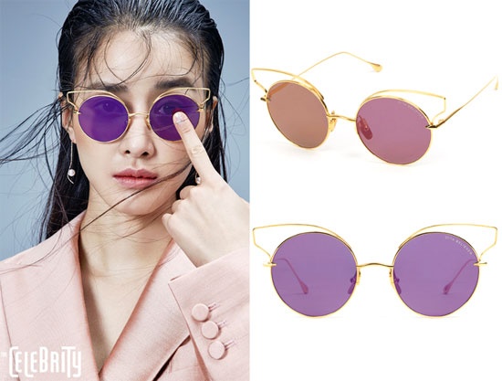 Lee Si Young sang trọng với kính mắt màu tím của thương hiệu Dita với giá  <abbr class=
