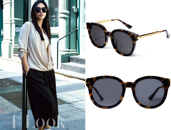 Hoa hậu Hàn Honey Lee sành điệu với chiếc kính hiệu Gentle Monster. Kính  có giá <abbr class=