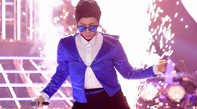 Hoa Minzy hoa Psy voi Gentleman hinh anh