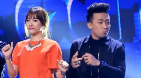 Hari Won tat 'gao nuoc lanh' vao Tran Thanh tren ghe nong hinh anh