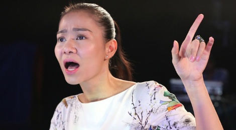Thu Minh tap nhac cho thi sinh Idol mac rac roi doi tu hinh anh
