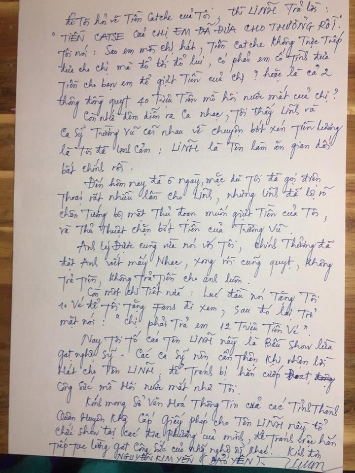 Bảo Yến tố bầu show quỵt cát-xê ảnh 2 Bao Yen to bau show quyt cat-xe anh 2