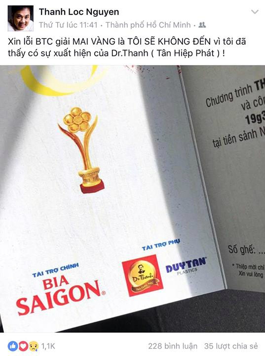 Thành Lộc tẩy chay Dr Thanh ảnh 1 Thanh Loc tay chay Dr Thanh anh 1