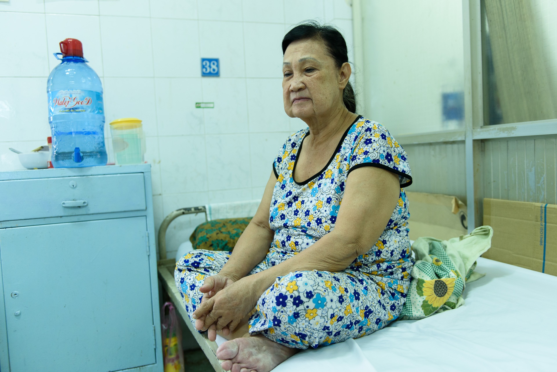 Dien vien cai luong Hoa My Hanh nhap vien anh 1