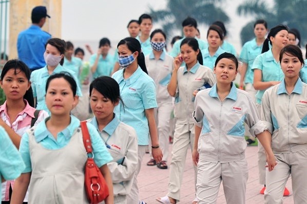 85% lao dong nu tai khu cong nghiep co nguy co mat viec hinh anh