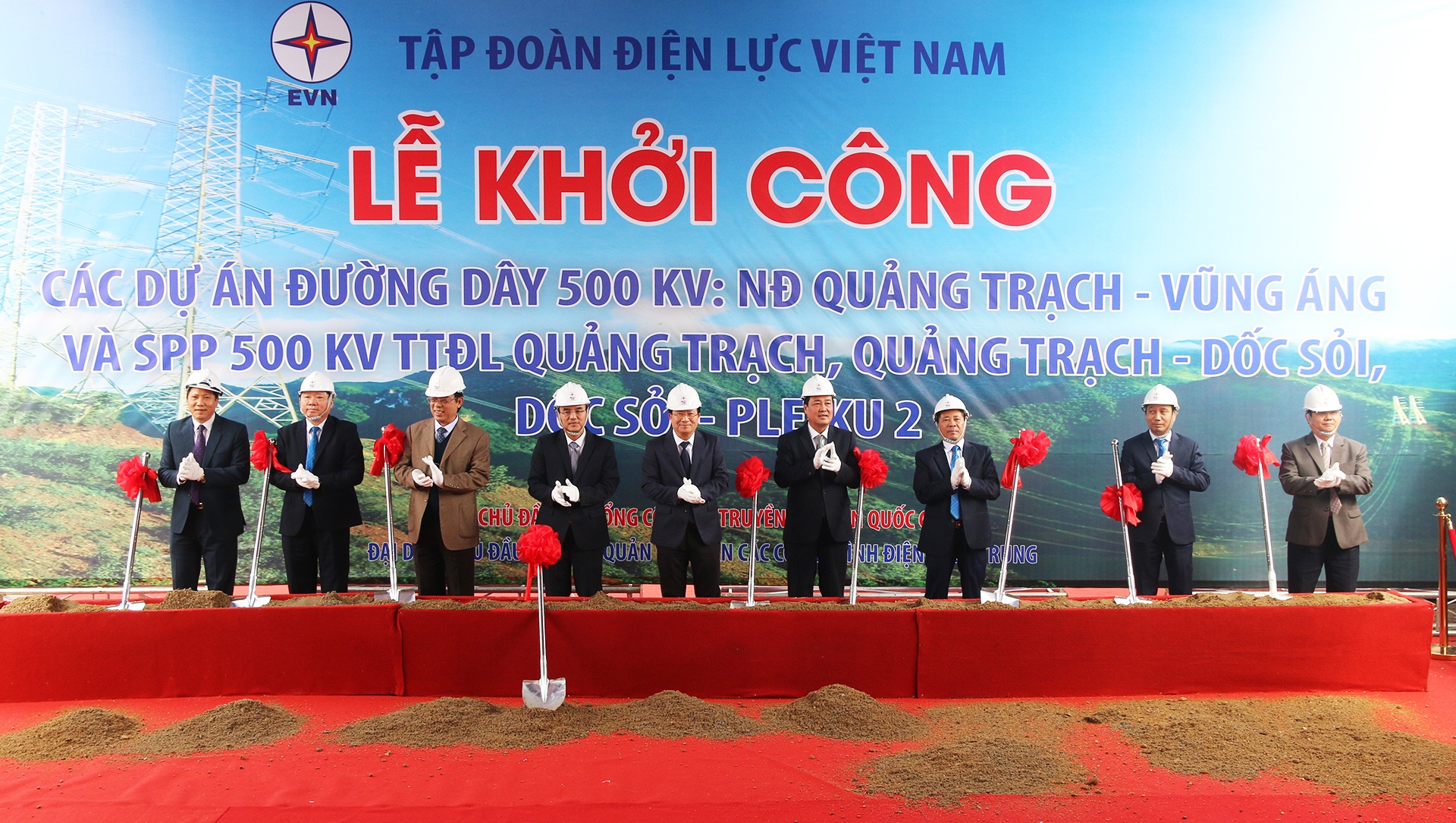 khoi cong duong day 500 kv quang trach doc doi pleiku anh 1