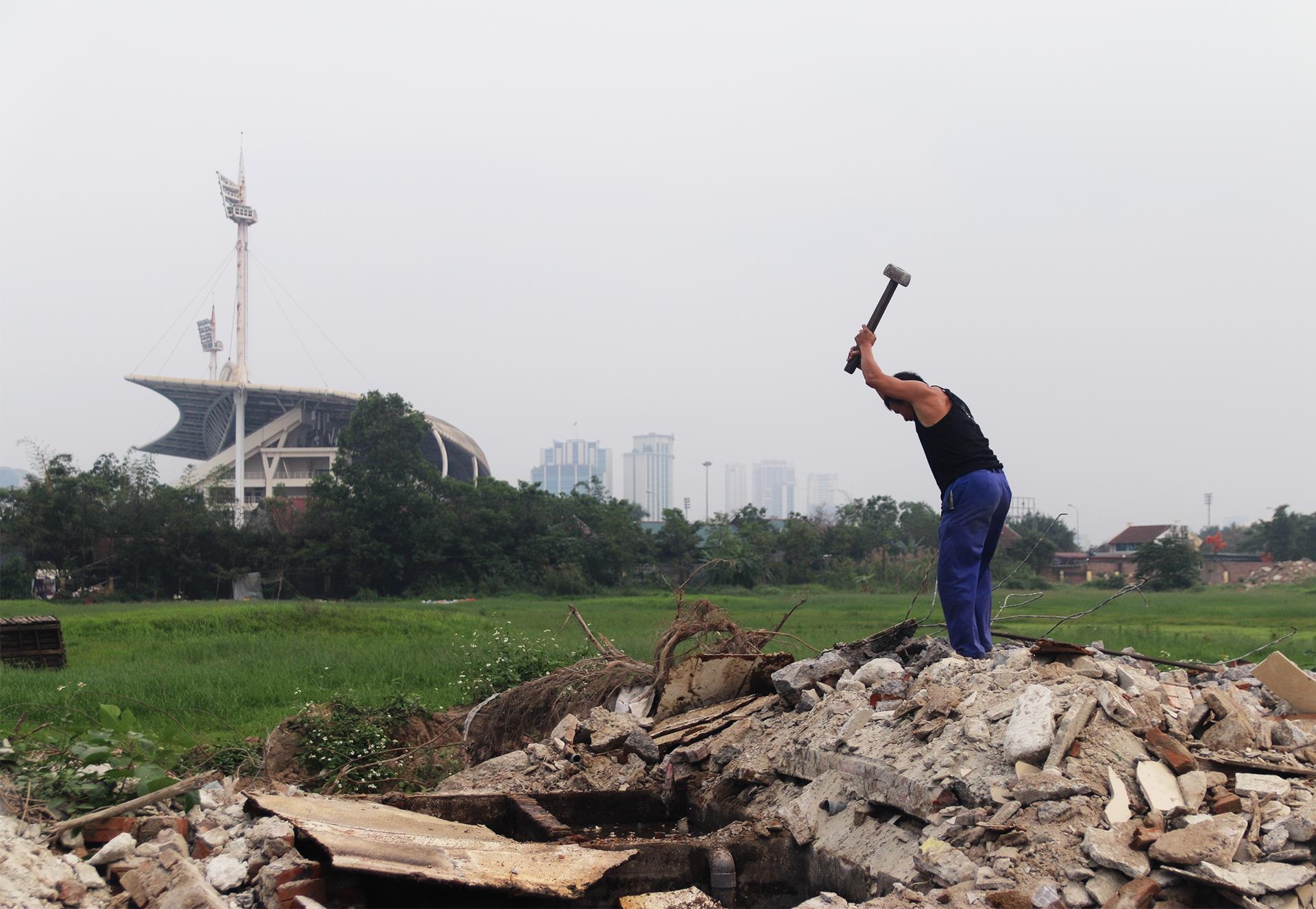 Duong dua F1 tai ha noi dang giai phong mat bang anh 10