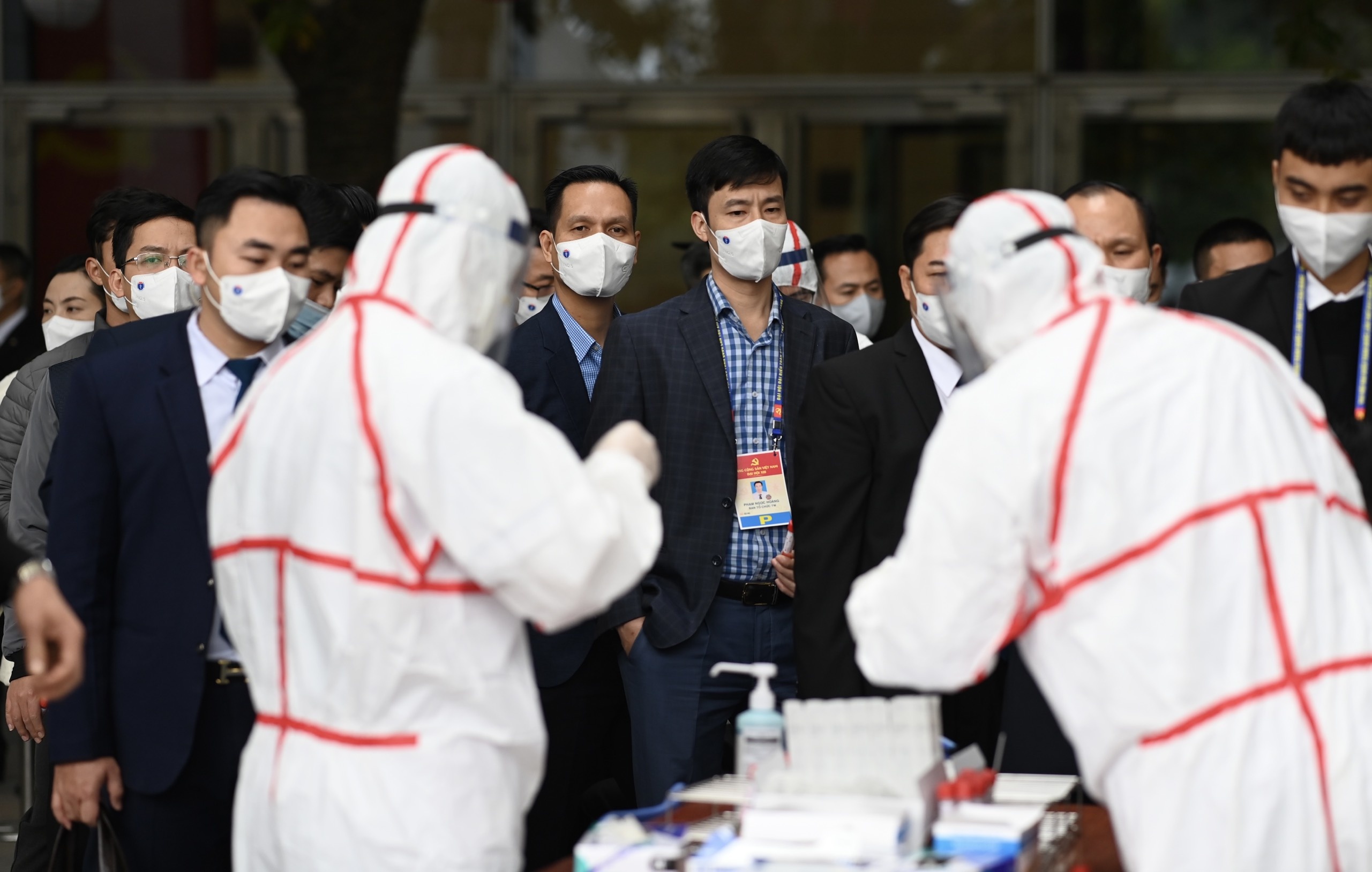 xet nghiem Covid-19 tai dai hoi xiii anh 1