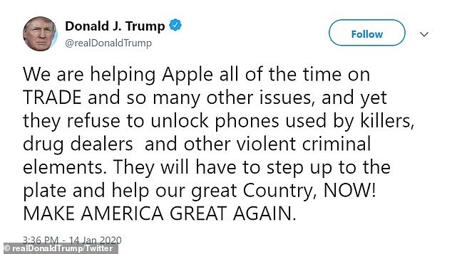 Tong thong My Donald Trump cong kich du doi Apple anh 1