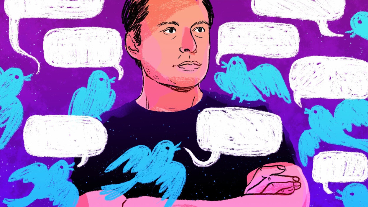 Elon Musk dang om dom qua nhieu viec hinh anh