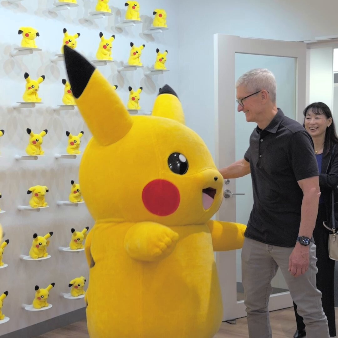 Tim Cook ghe tham Pikachu hinh anh