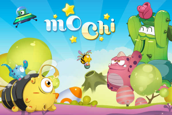 Mochi được xây dựng dựa trên câu chuyện về một hành tinh xanh với những con quái thú có hình dáng như chiếc bánh Mochi đầy màu sắc.