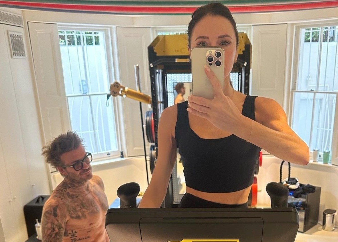 Victoria Beckham dang anh luyen tap khi bi noi 'khong an gi' hinh anh