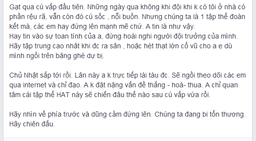 Và kết luận là quyết tâm chiến thắng