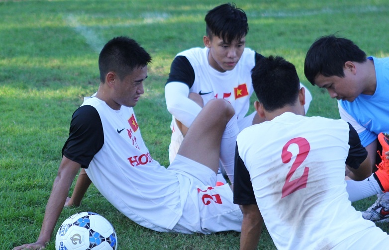 4 cau thu do guc tren san tap cua doi tuyen Viet Nam hinh anh