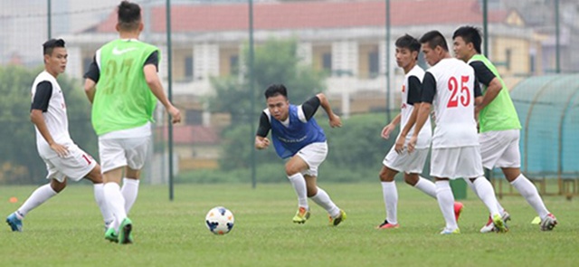 Các cầu thủ U23 Việt Nam đã rất chật vật mới có thể giành chiến thắng trước đội hạng Nhất Hà Nội.