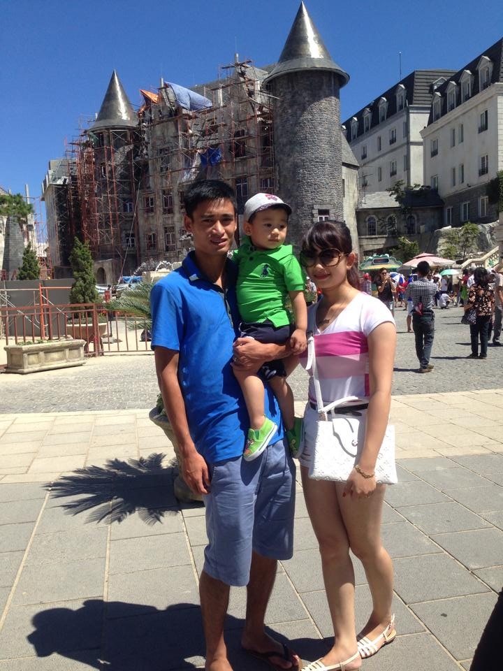 Nhạc trưởng Vũ Minh Tuấn của Quảng Ninh cũng hết mực chiều chuộng vợ con.