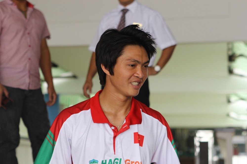 Tuấn Anh tỏ ra rất vui vẻ.