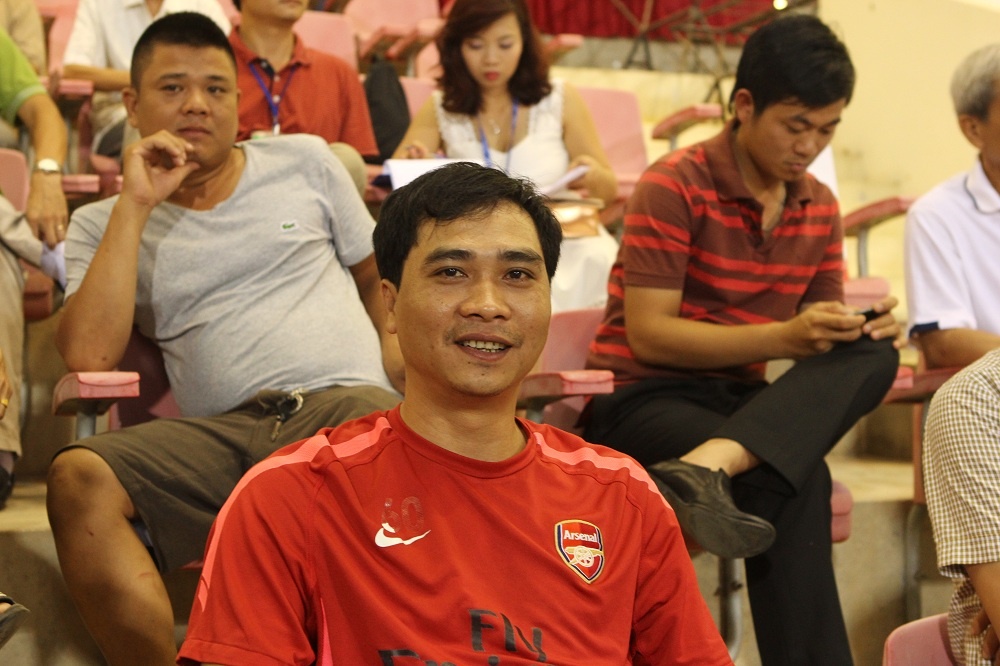 Anh trai Nguyễn Công Thủy của đội trưởng U19 Việt Nam cũng ra Hà Nội để cổ vũ.