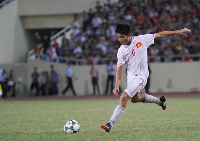 Xuân Trường đã tỏa sáng rực rỡ bằng siêu phẩm đá phạt vào lưới U19 Myanmar.