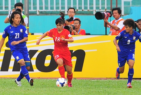 Nguyễn Thị Liễu trong màu áo đội tuyển nữ Việt Nam. Ảnh: Tuổi trẻ