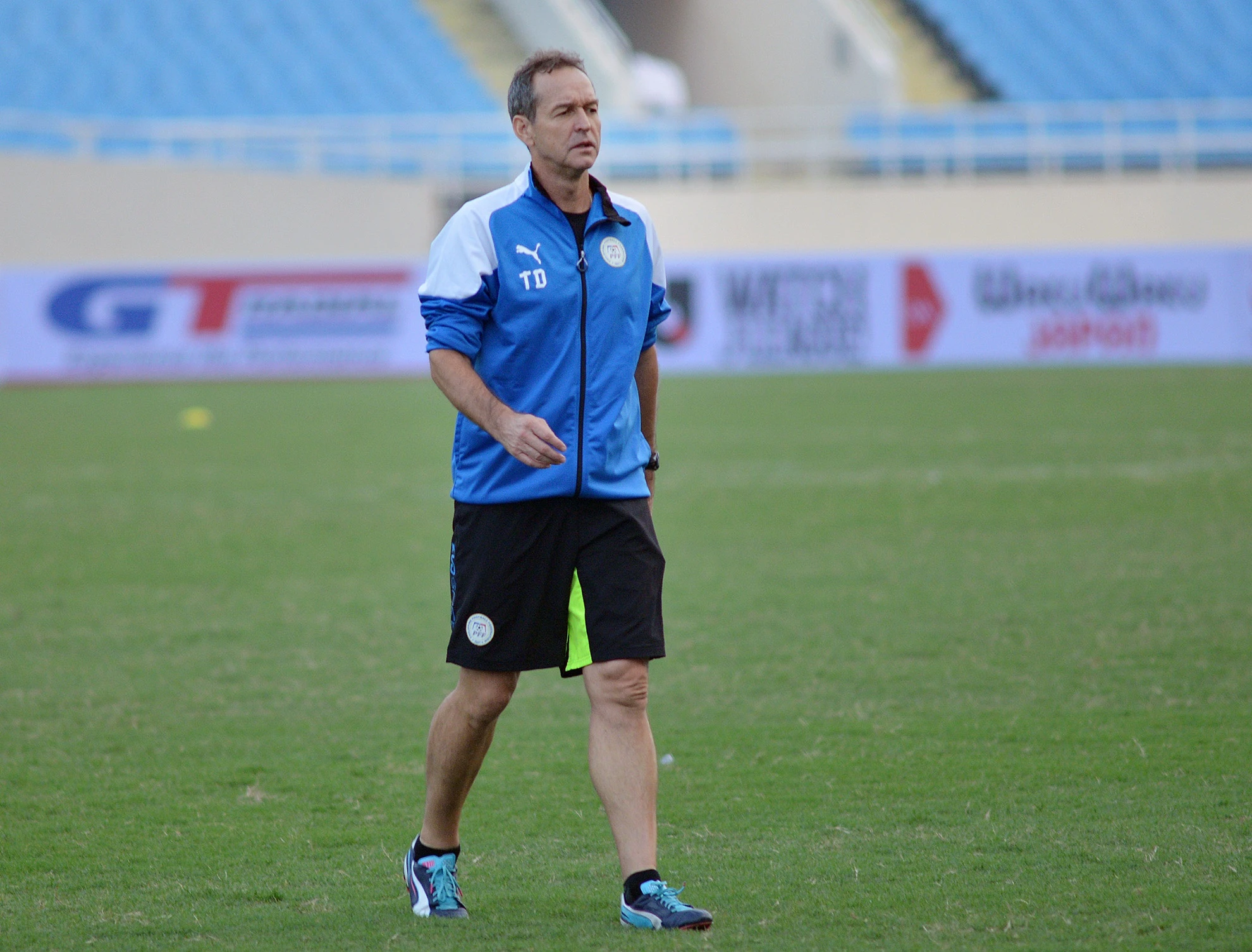 HLV Thomas Dooley đã có mặt tại Hà Nội và trực tiếp điều hành buổi tập.