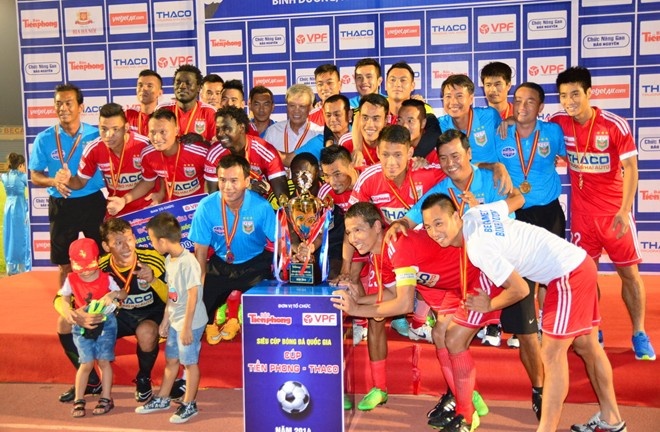 Bình Dương là ứng viên số 1 cho ngôi vô địch V.League 2015. Ảnh: Nguyễn Đăng